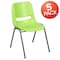 Flash Furniture Green Shell Stack Chair, PK5 5-RUT-EO1-GN-GG - alternate 6